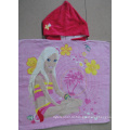 (BC-PB1019) Good Quality 100% Cotton Cutely Kids Beach Poncho